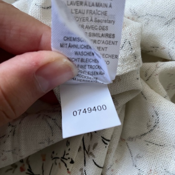 NWT House Of Harlow Linen Cottage Core Peasant Bohemian Floral Maxi Dress S - Picture 10 of 10